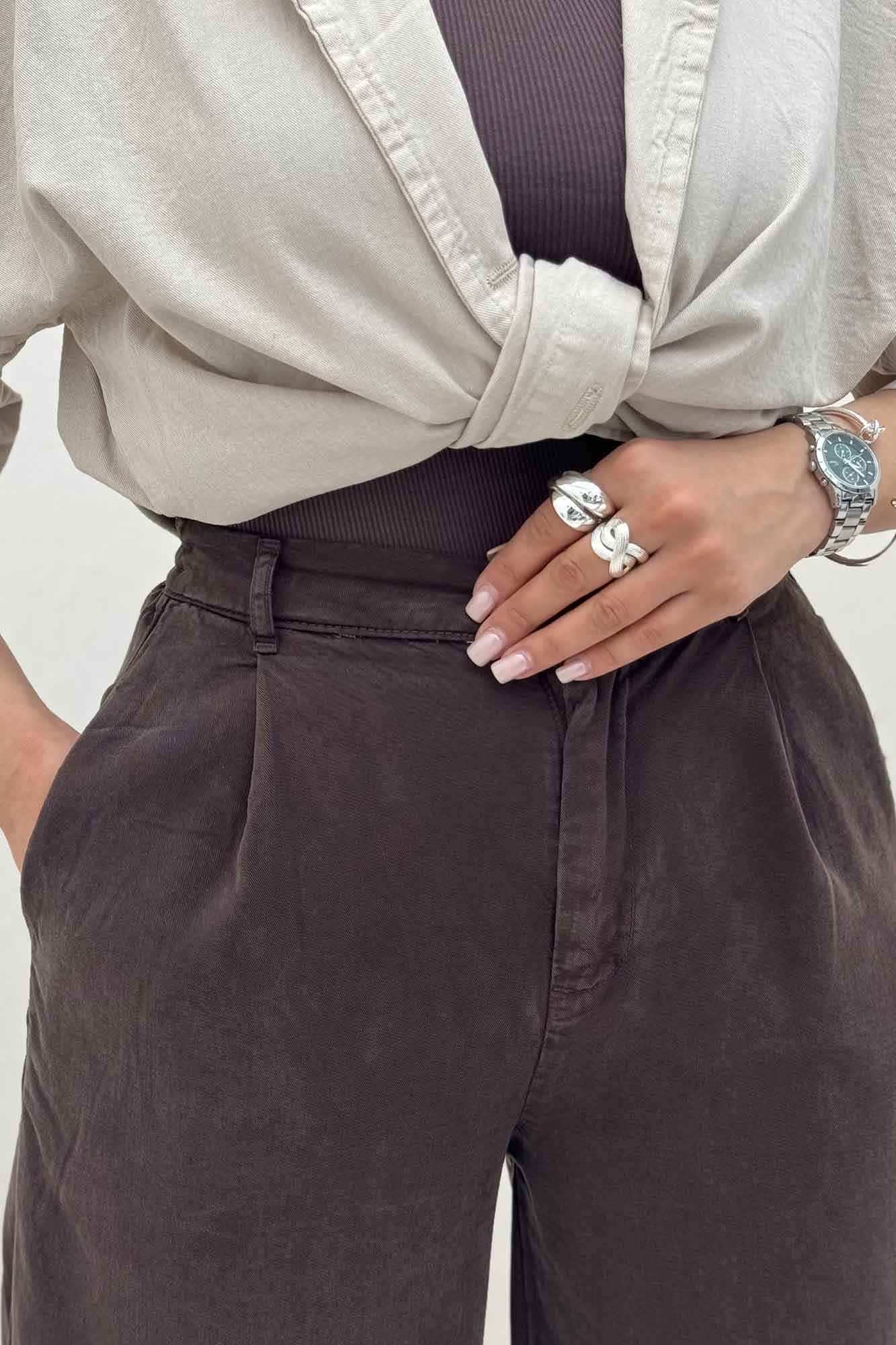 شلوار سیلک بگ پشت کش