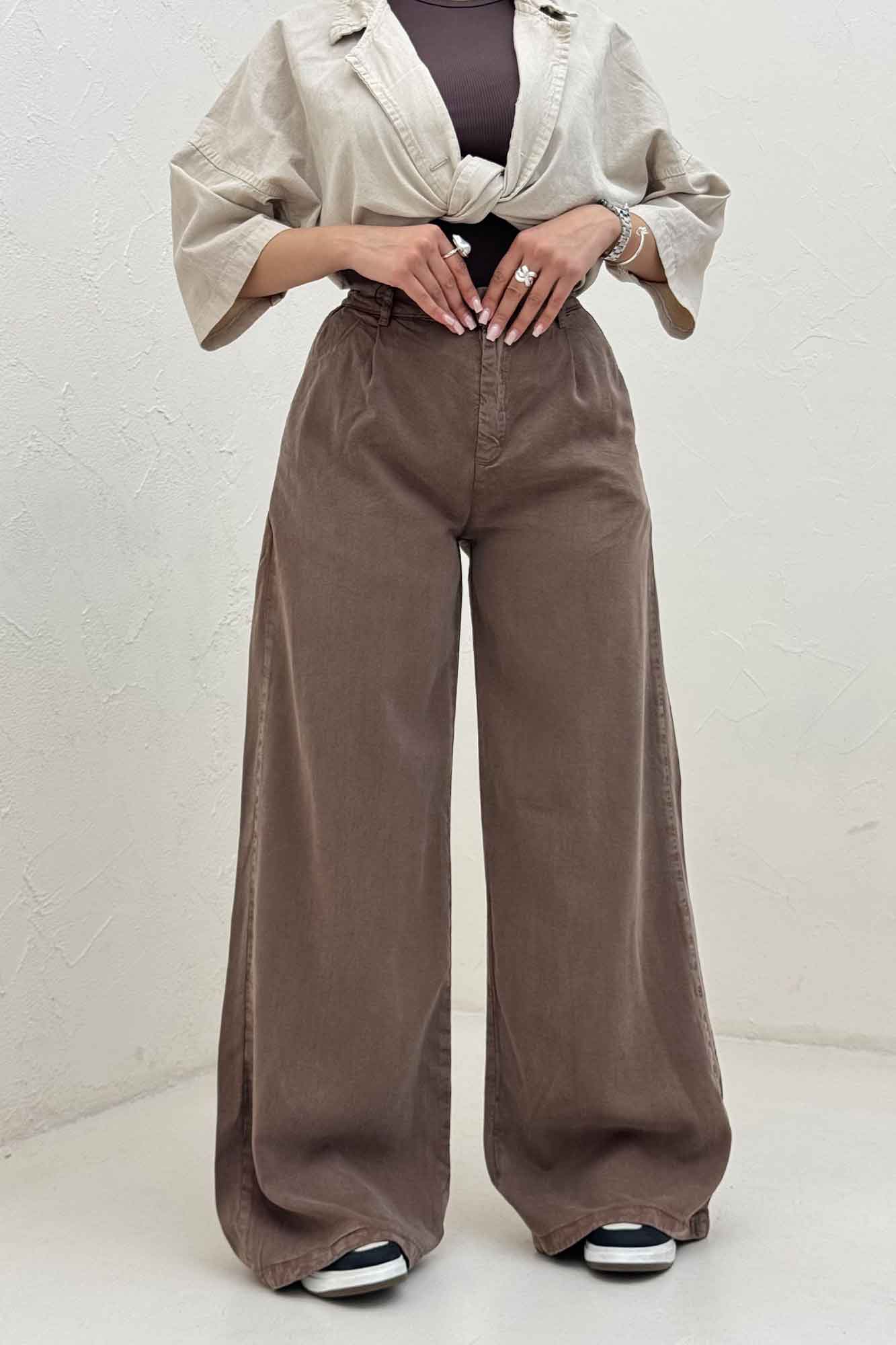 شلوار سیلک بگ پشت کش