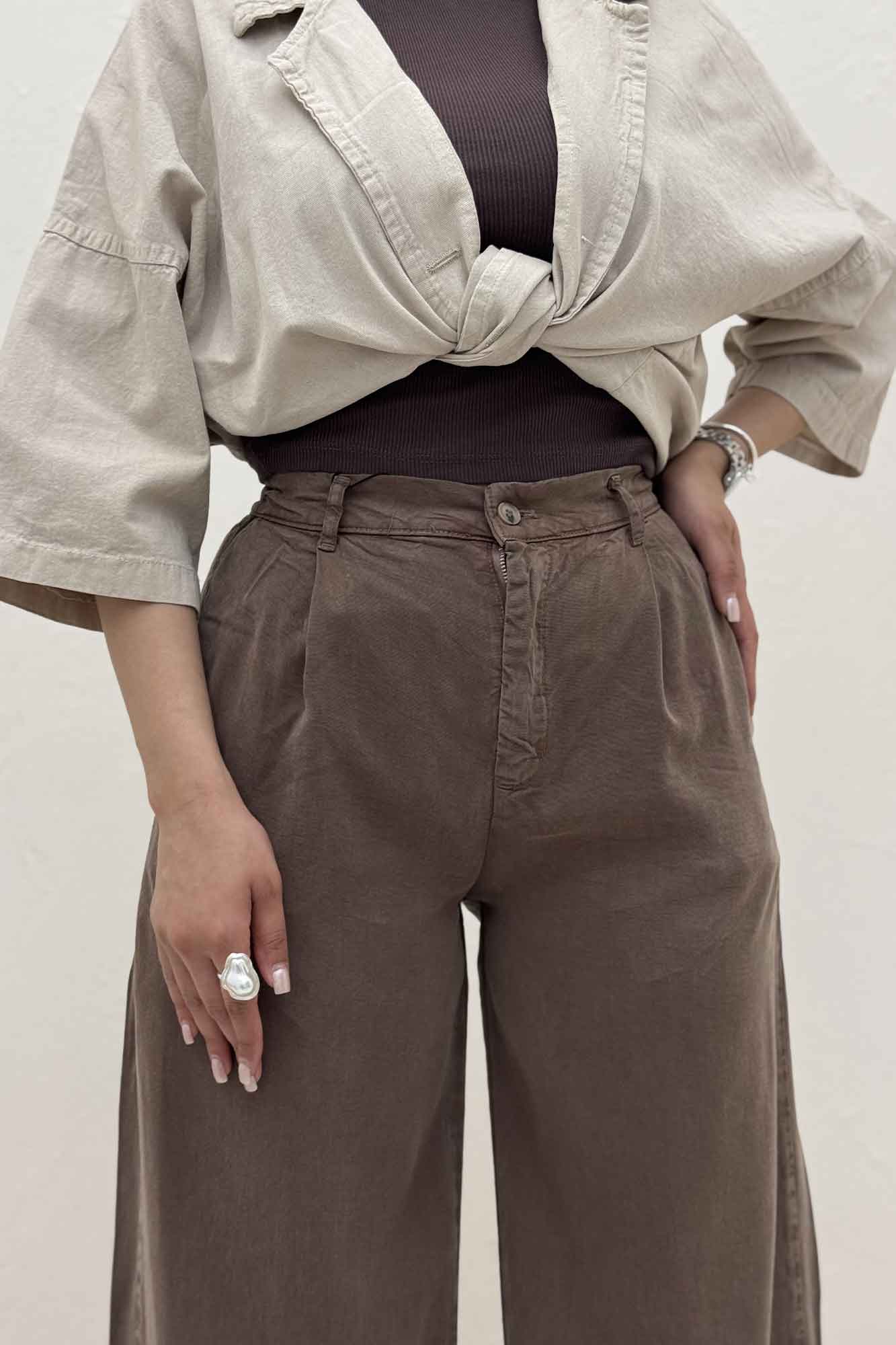 شلوار سیلک بگ پشت کش