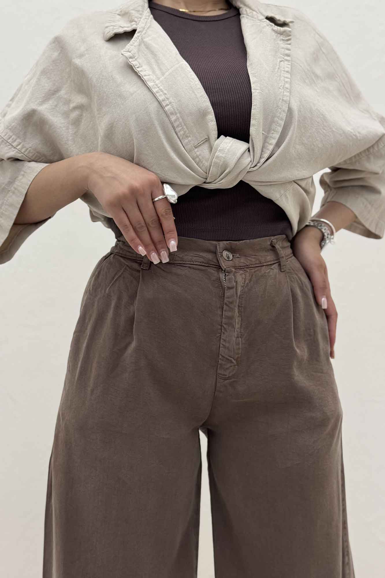 شلوار سیلک بگ پشت کش