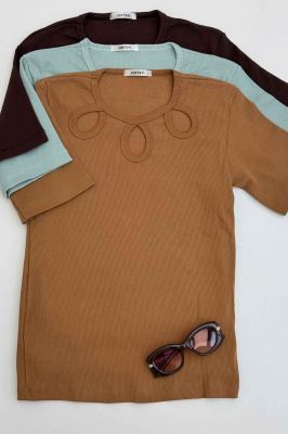 تیشرت فانریپ یقه سه اشک کد 5031