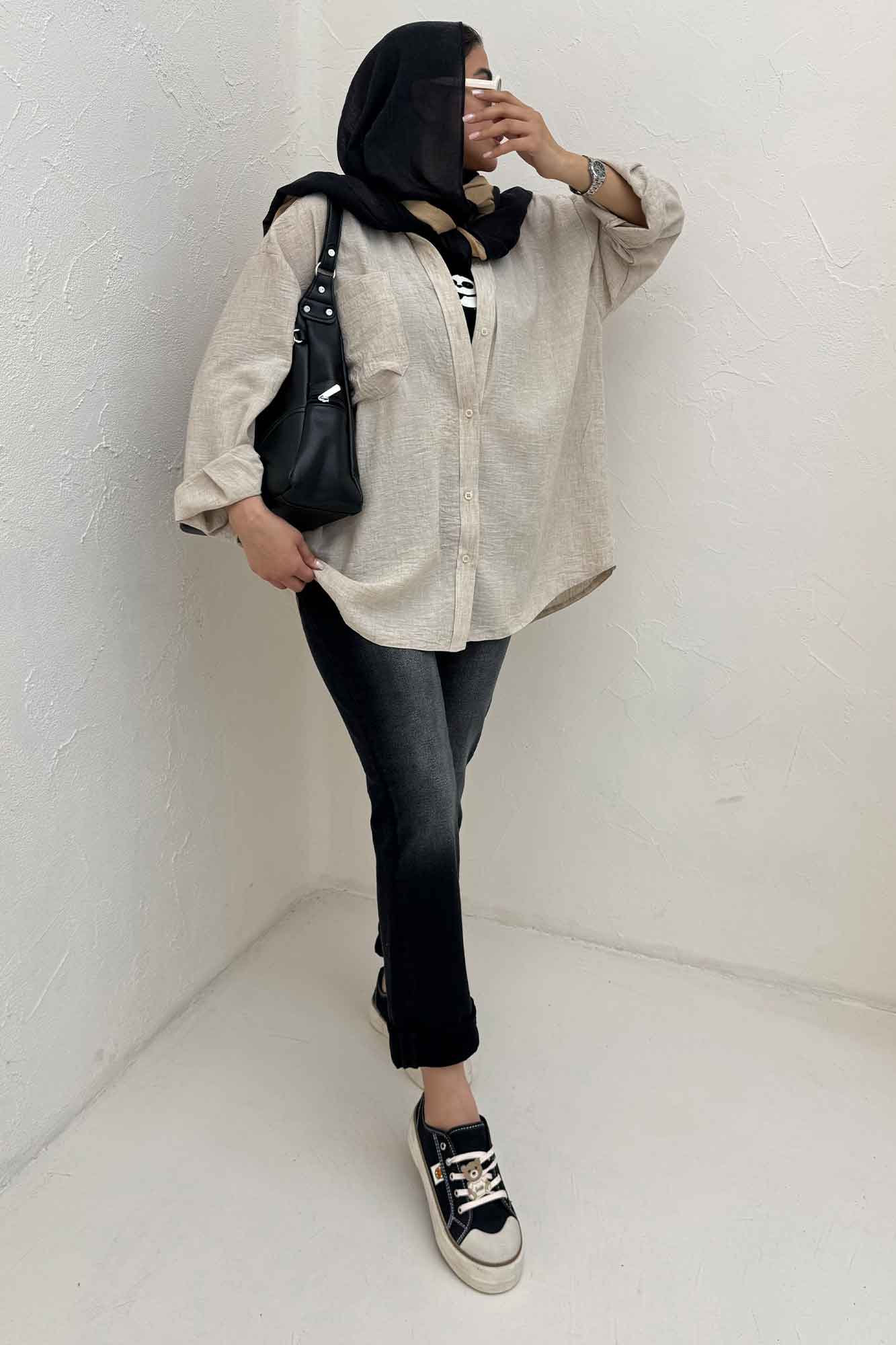 شومیز مانتویی شانتون زارا پشت دکمه 