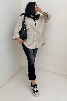 شومیز مانتویی شانتون زارا پشت دکمه 