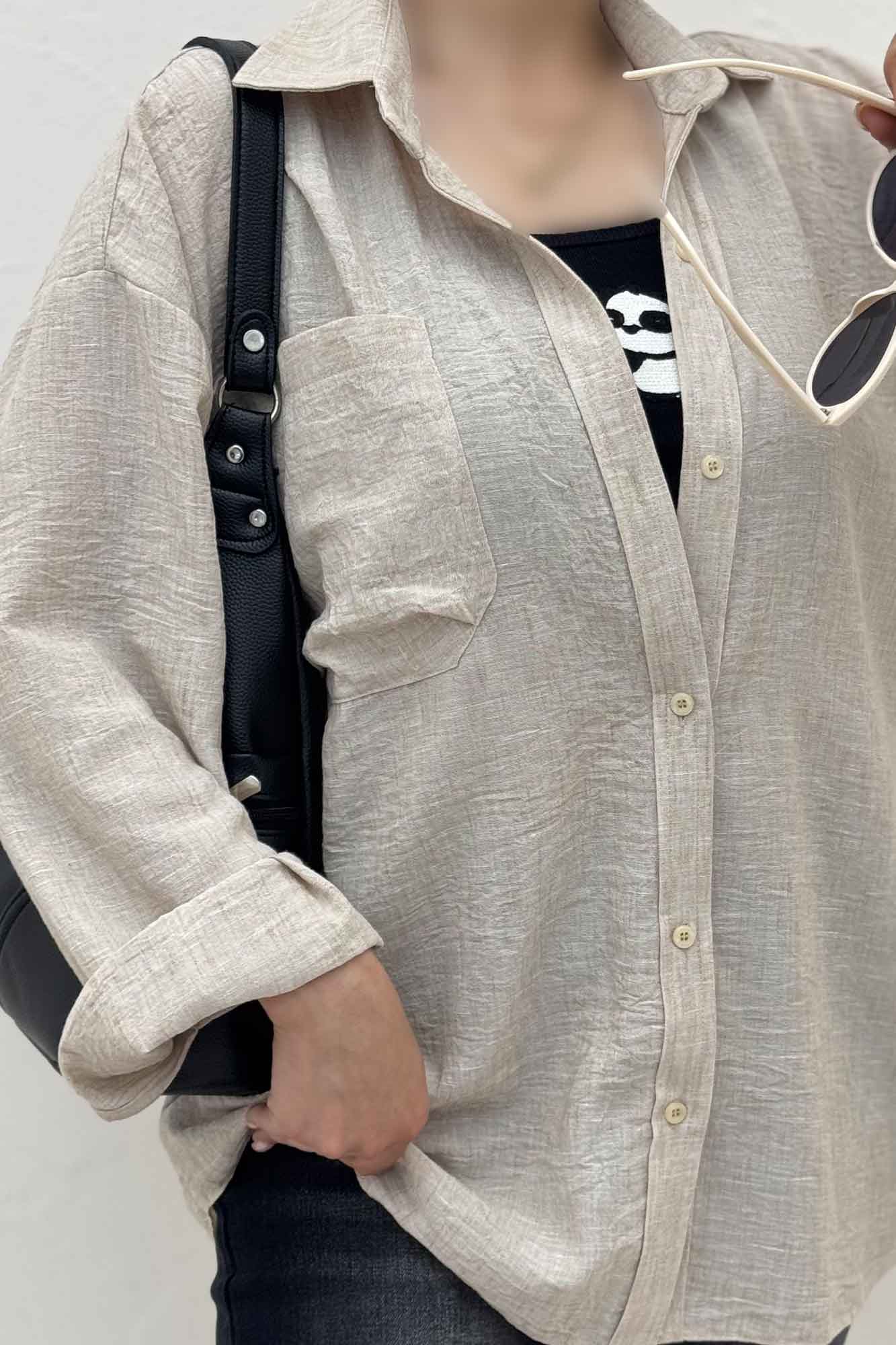 شومیز مانتویی شانتون زارا پشت دکمه 