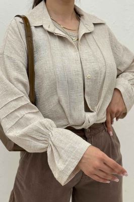 شومیز مانتویی شانتون زارا سر آستین کش