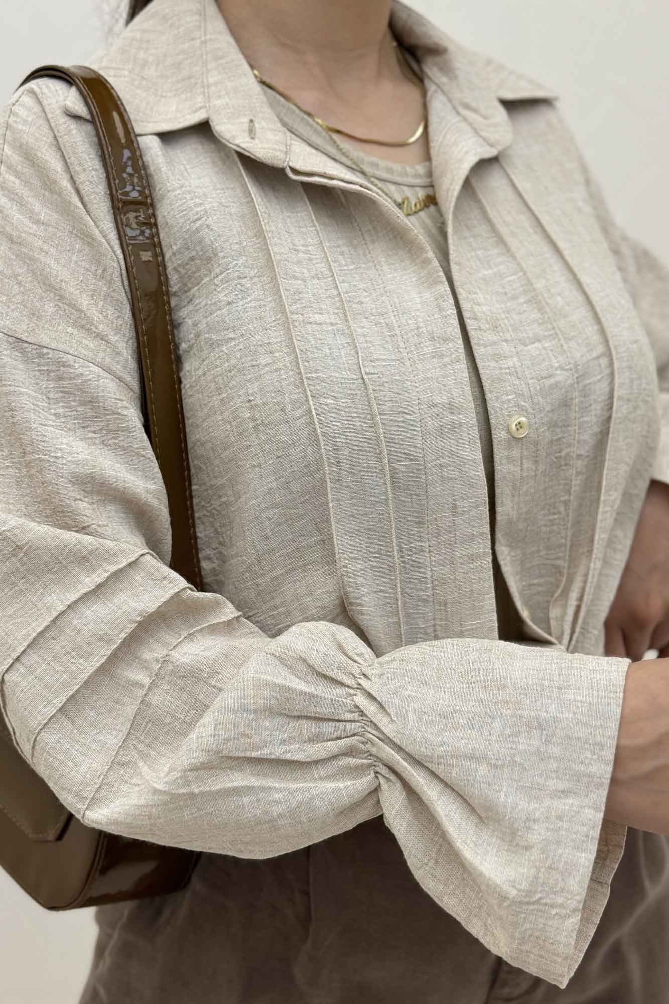 شومیز مانتویی شانتون زارا سر آستین کش