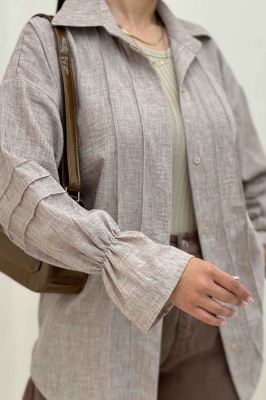 شومیز مانتویی شانتون زارا سر آستین کش