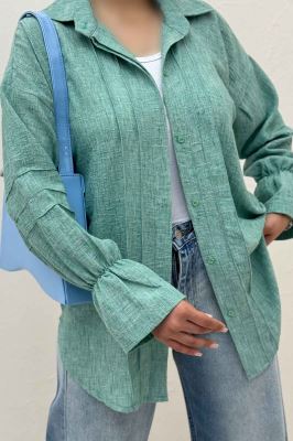 شومیز مانتویی شانتون زارا سر آستین کش