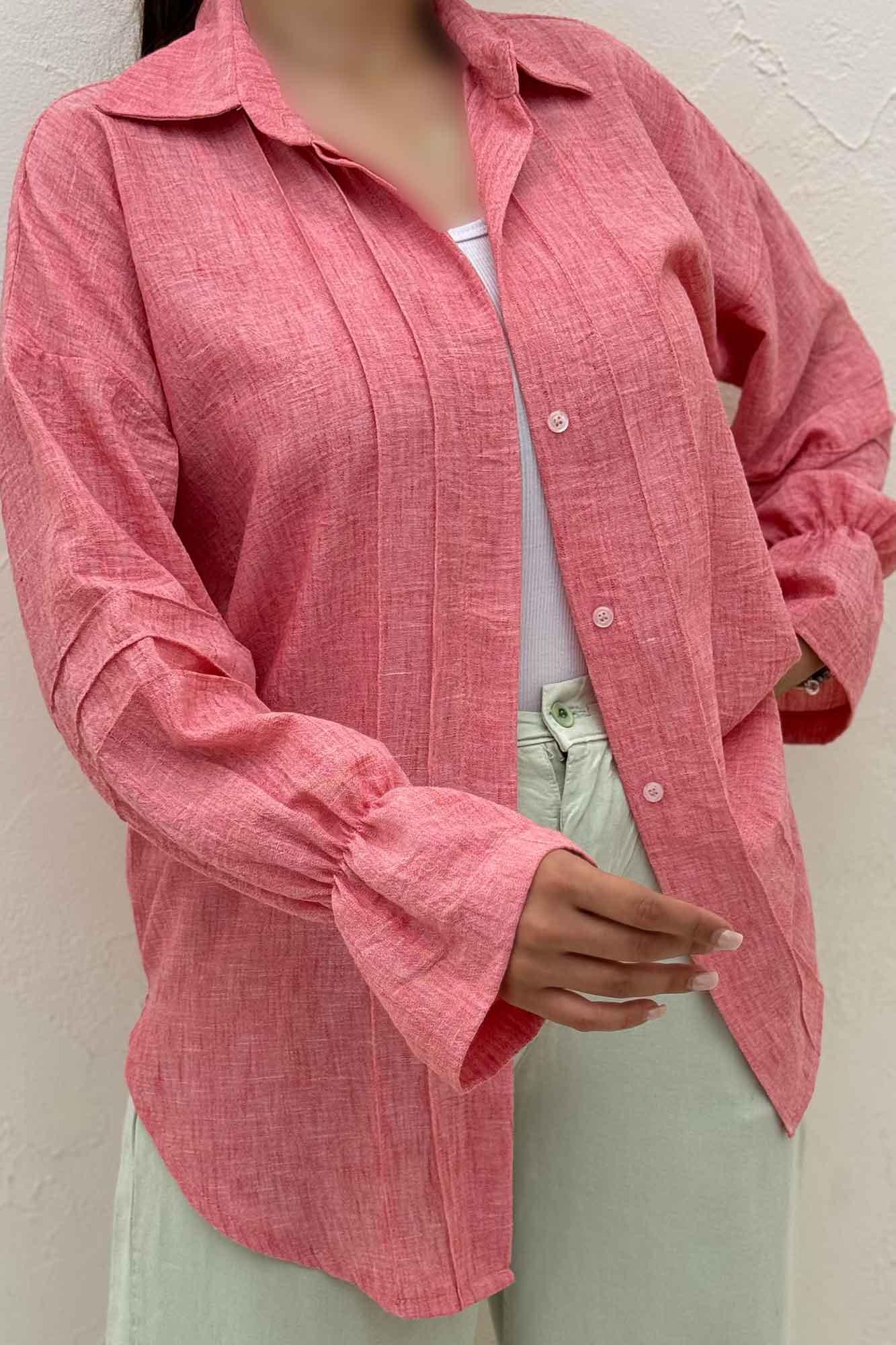 شومیز مانتویی شانتون زارا سر آستین کش