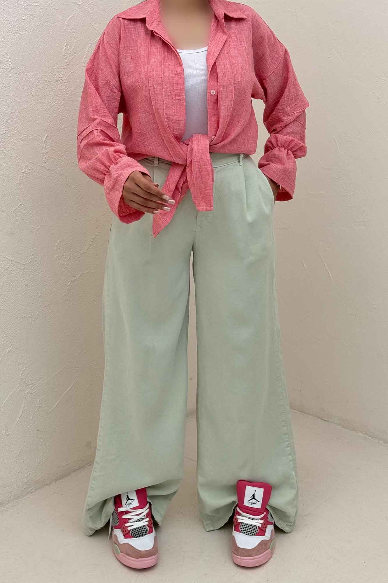 شومیز مانتویی شانتون زارا سر آستین کش