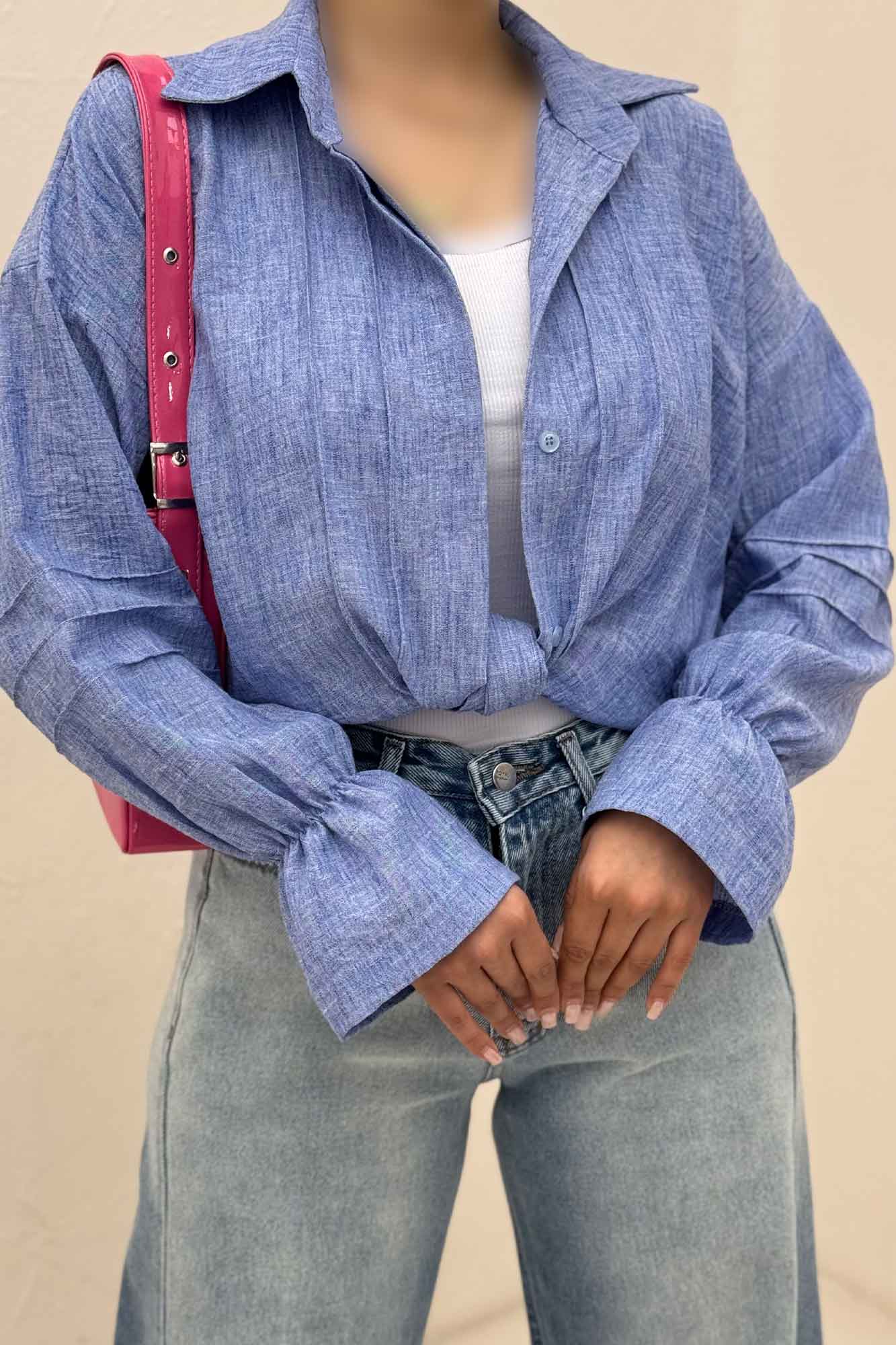 شومیز مانتویی شانتون زارا سر آستین کش