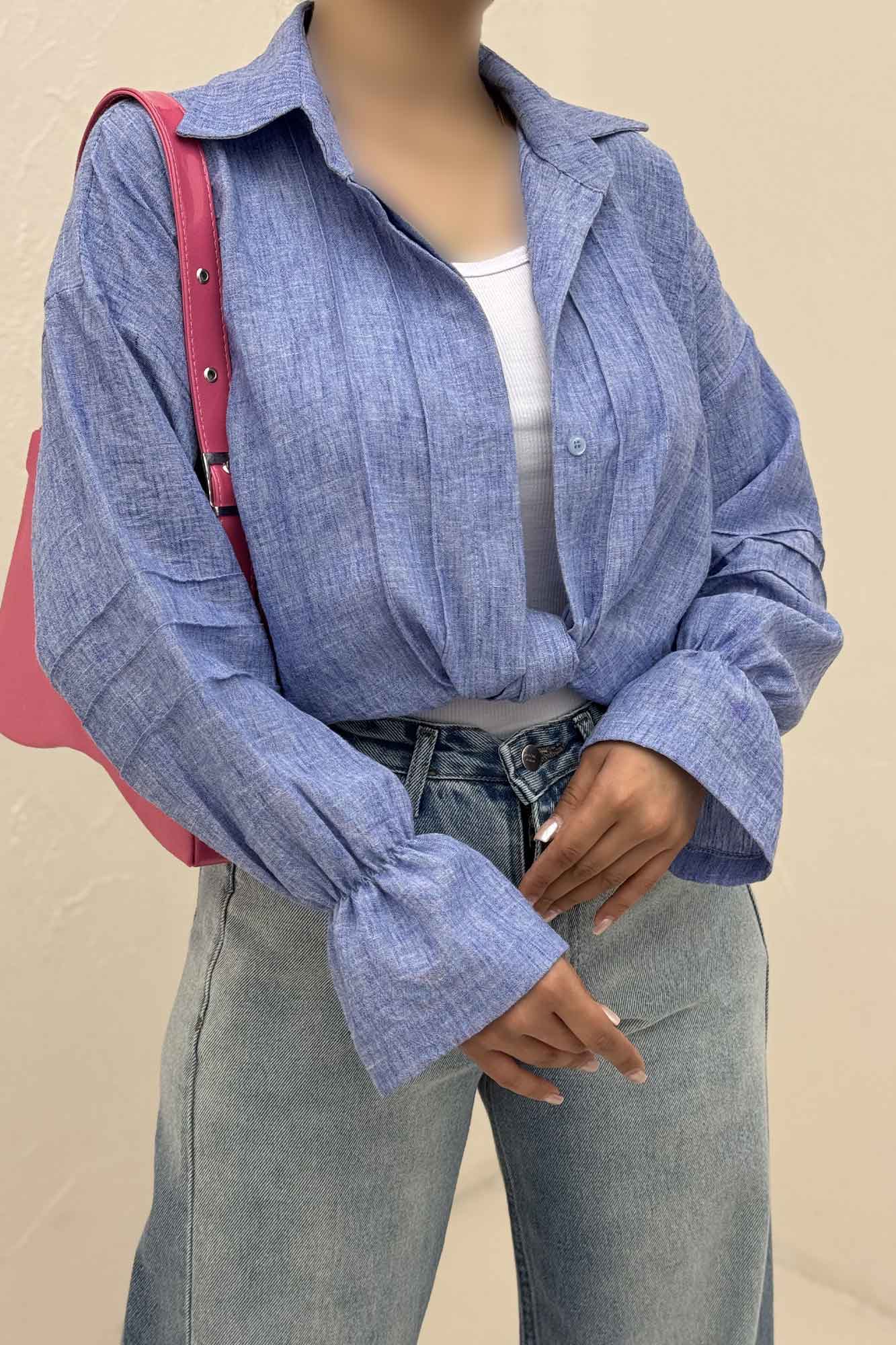 شومیز مانتویی شانتون زارا سر آستین کش