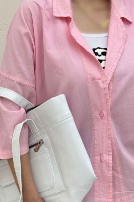 مانتو لینن آستین سه رب یقه شکاری TR