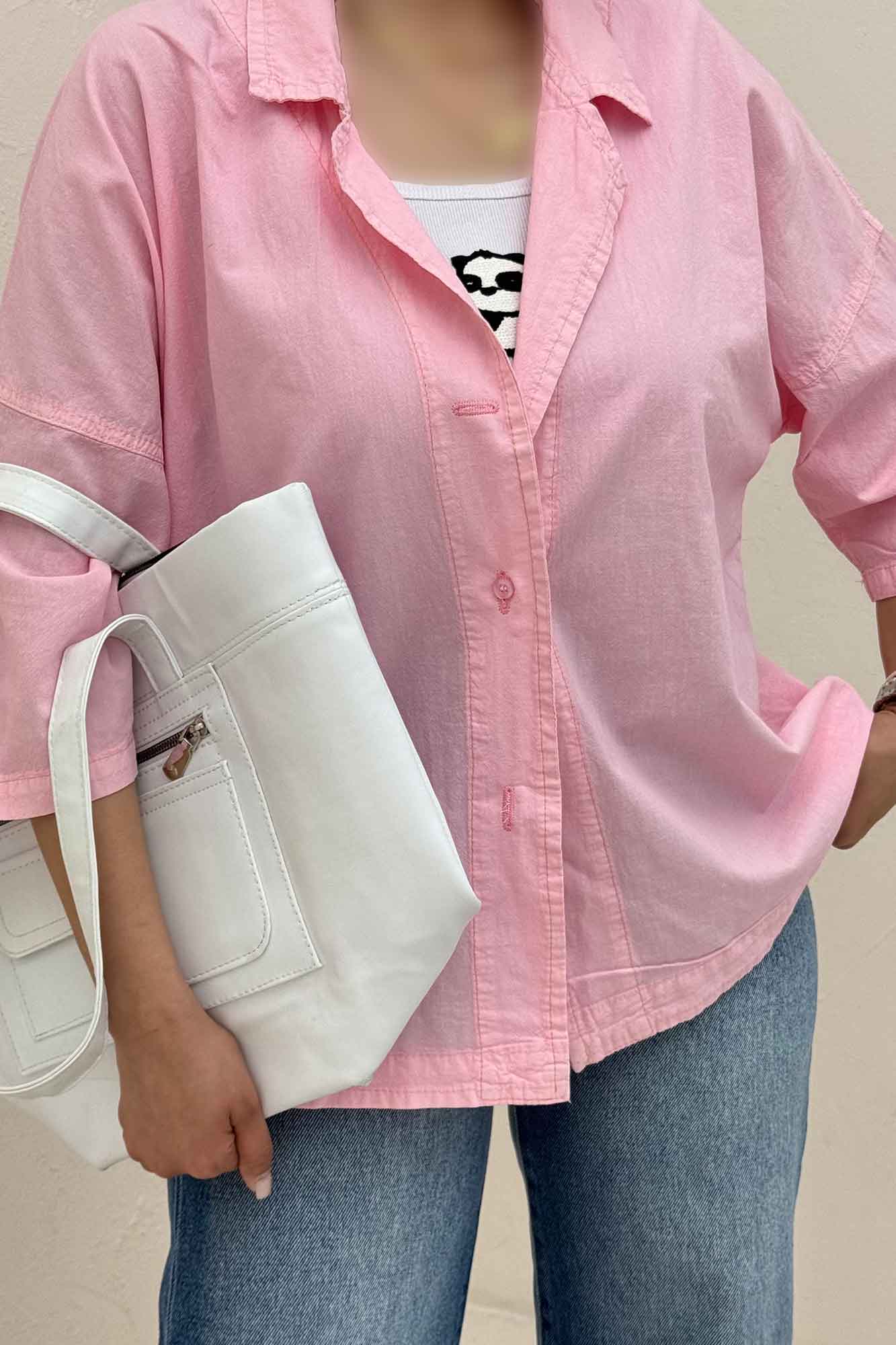 مانتو لینن آستین سه رب یقه شکاری TR