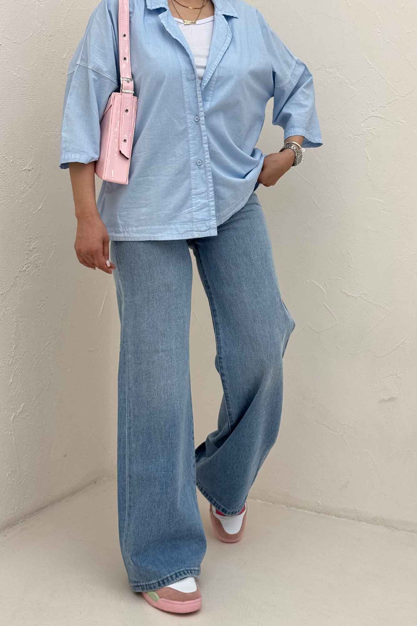 مانتو لینن آستین سه رب یقه شکاری TR