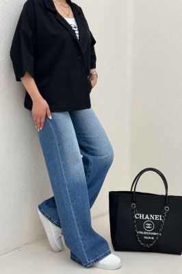 مانتو کتان آستین سه رب یقه شکاری TR