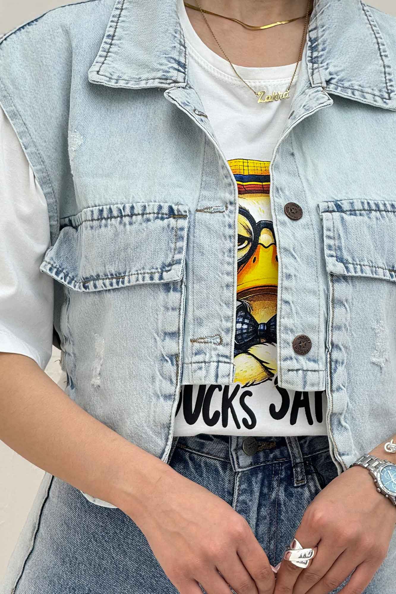 جلیقه کراپ جیب فضایی TR