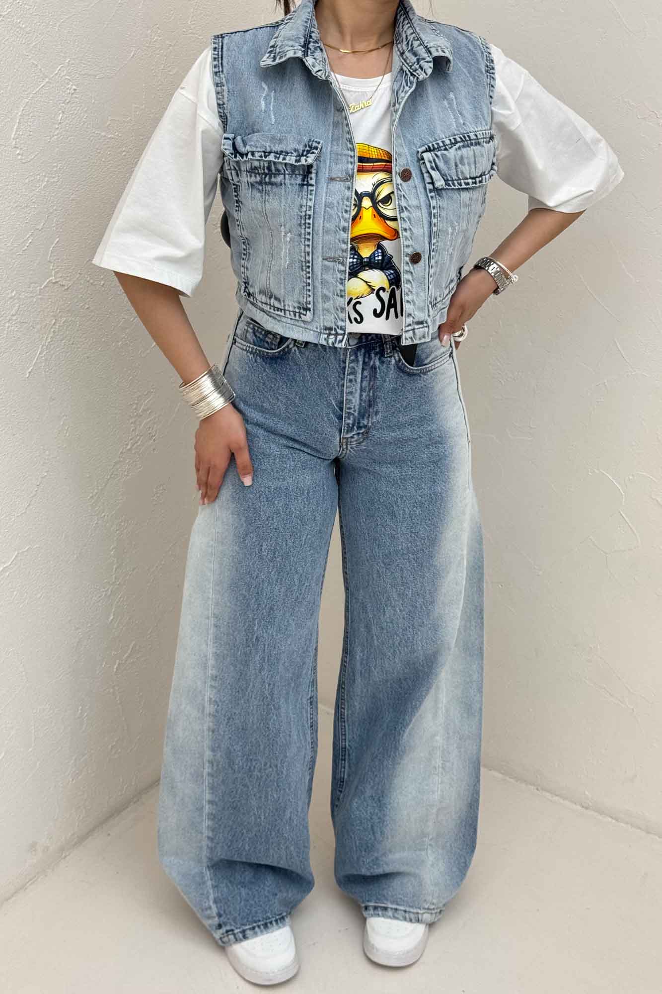 وست جین جیب برجسته TR