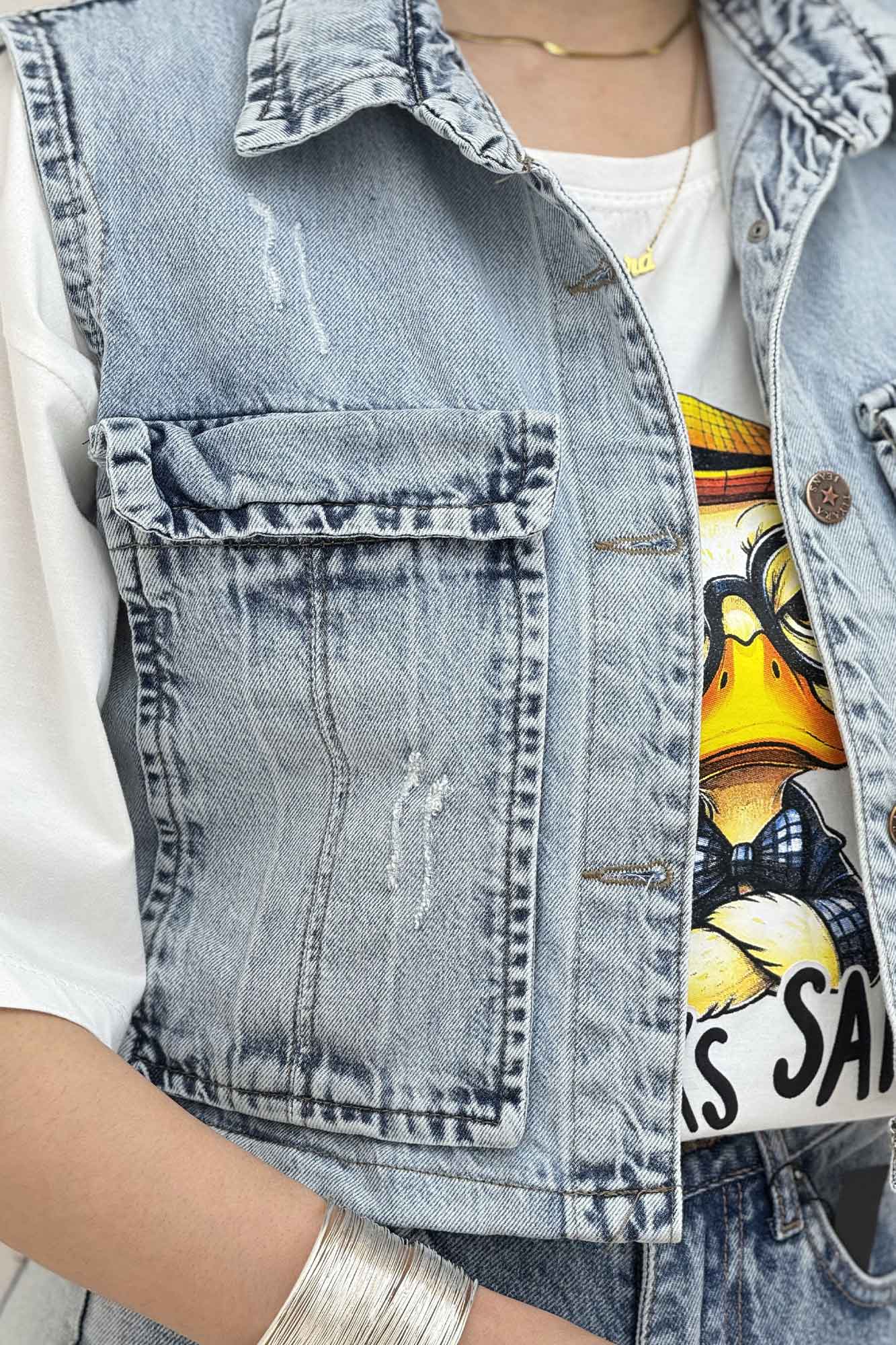 وست جین جیب برجسته TR