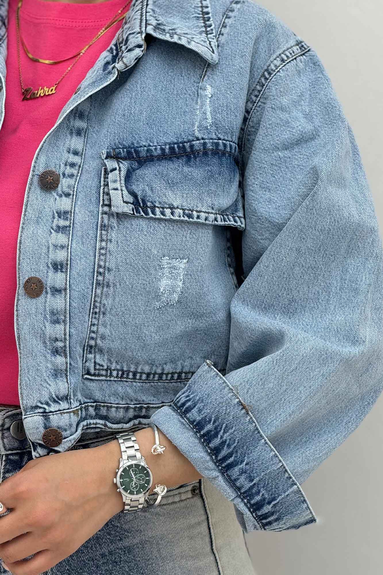 کراپ کت جین کمرکش TR