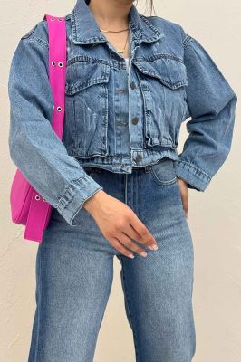 کت کراپ جین جیب پاکتی TR