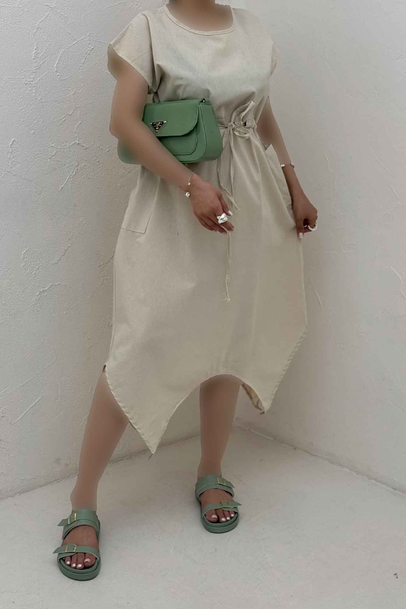 سارافن حلقه ای لینن گمر گت دار