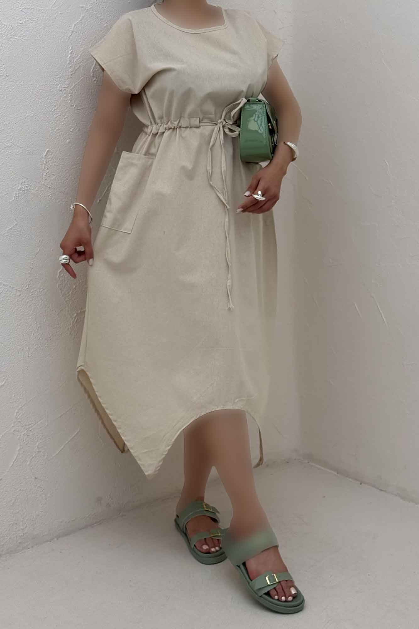 سارافن حلقه ای لینن گمر گت دار