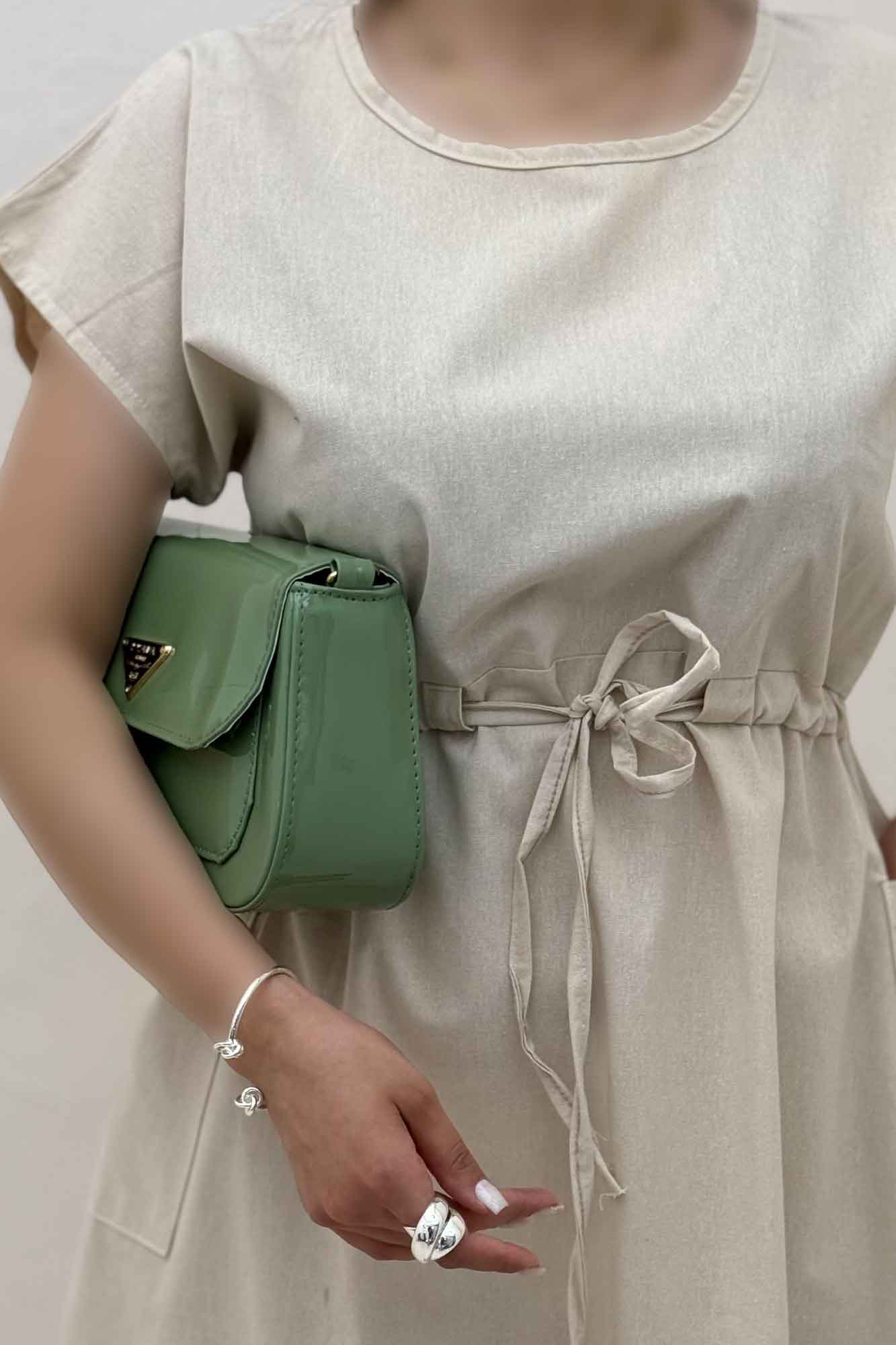 سارافن حلقه ای لینن گمر گت دار