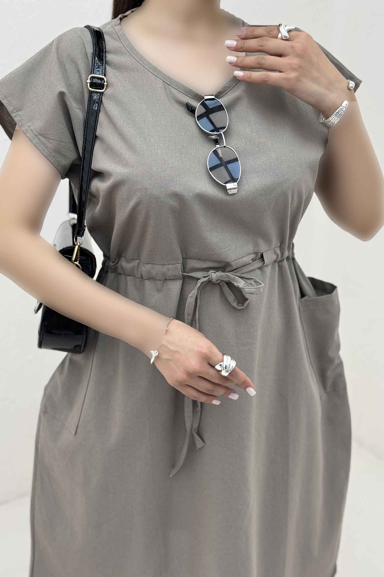 سارافن حلقه ای لینن گمر گت دار