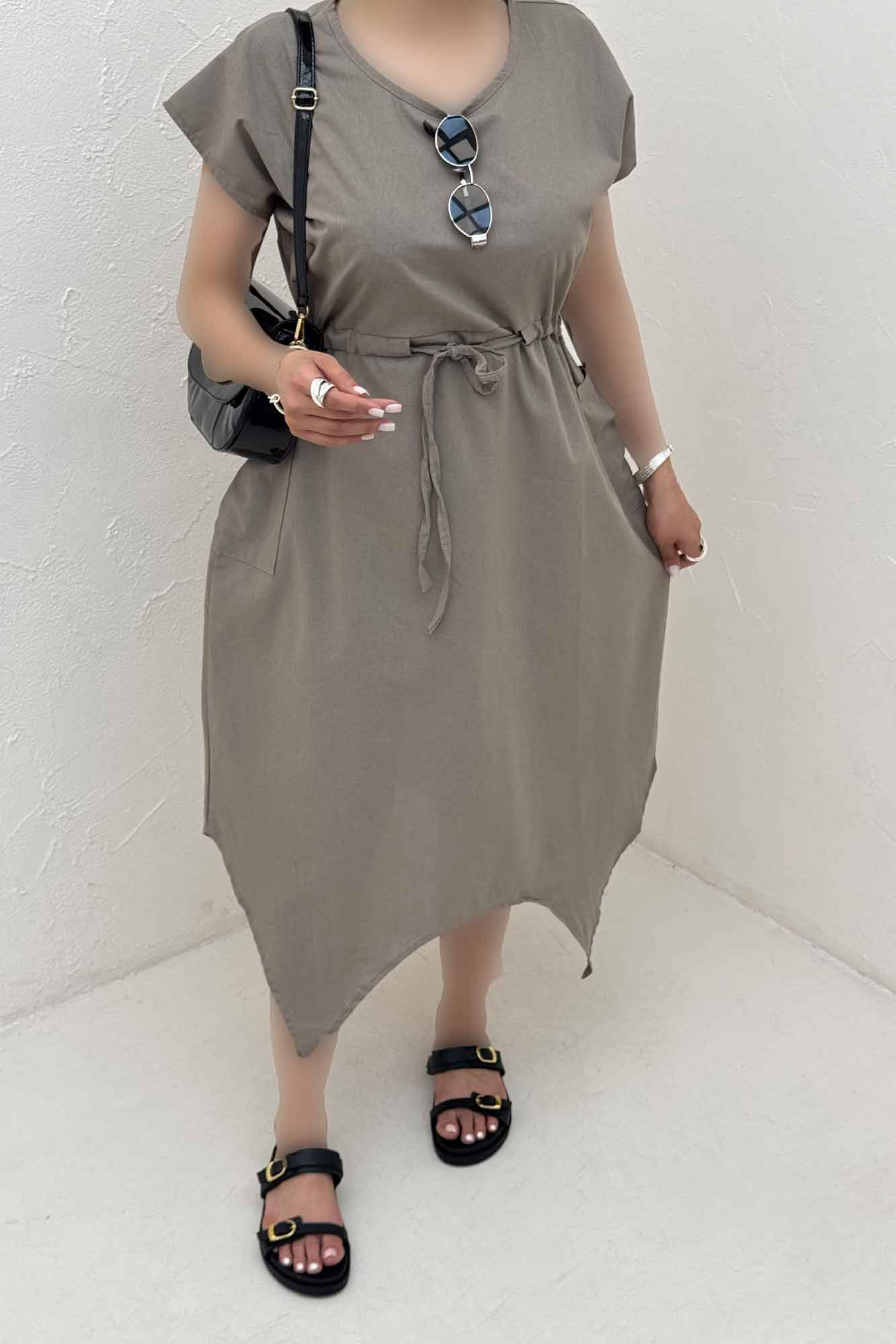 سارافن حلقه ای لینن گمر گت دار