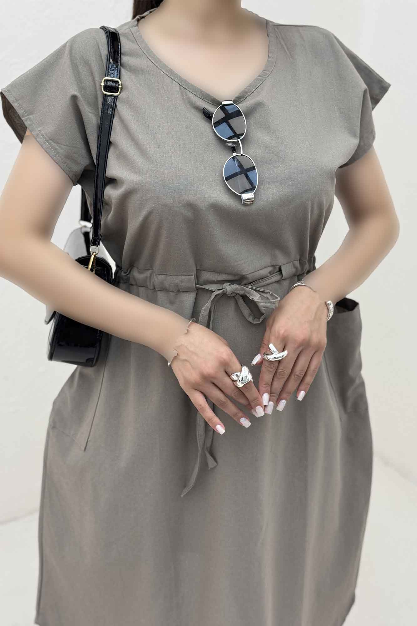 سارافن حلقه ای لینن گمر گت دار