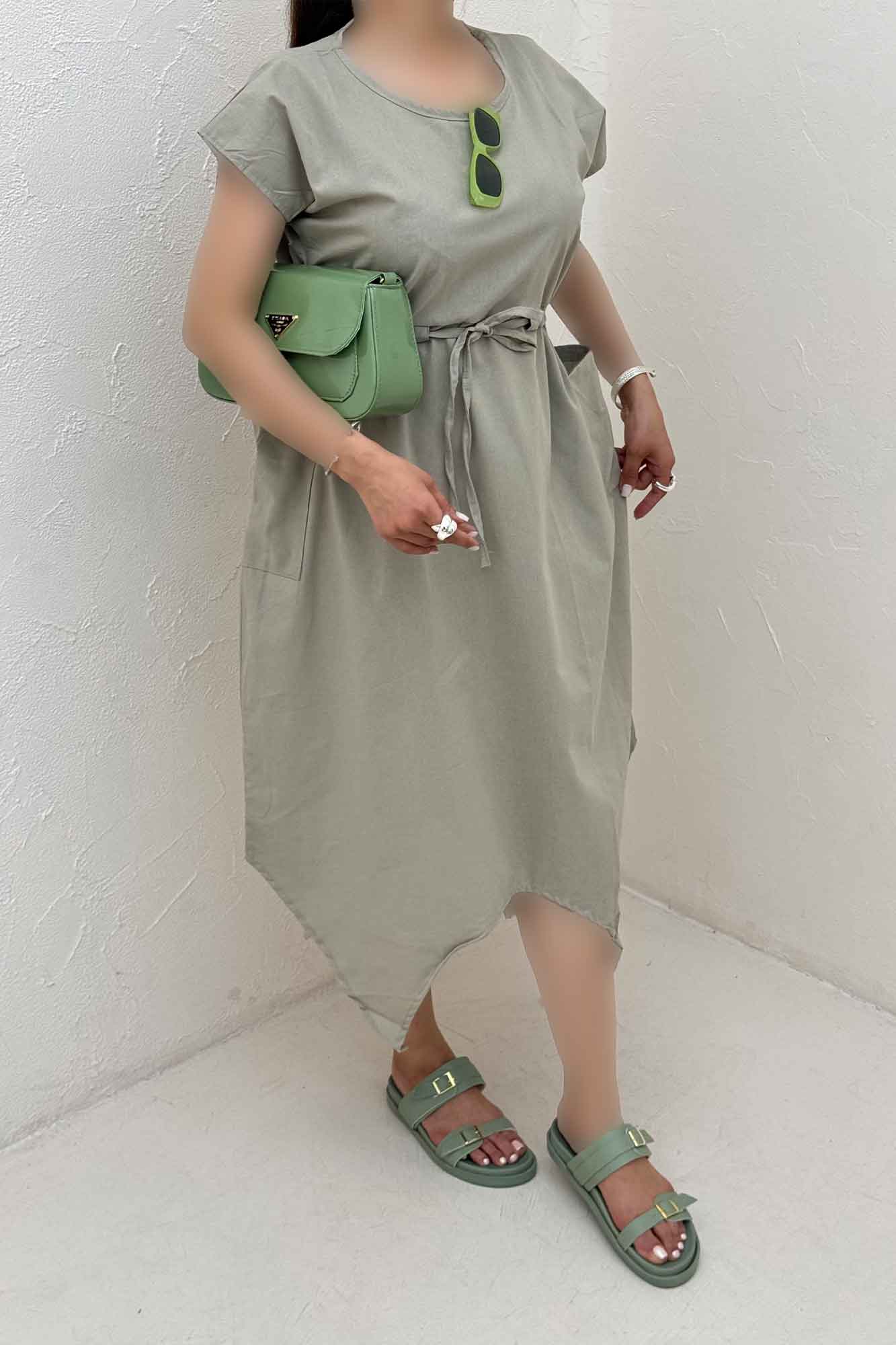 سارافن حلقه ای لینن گمر گت دار