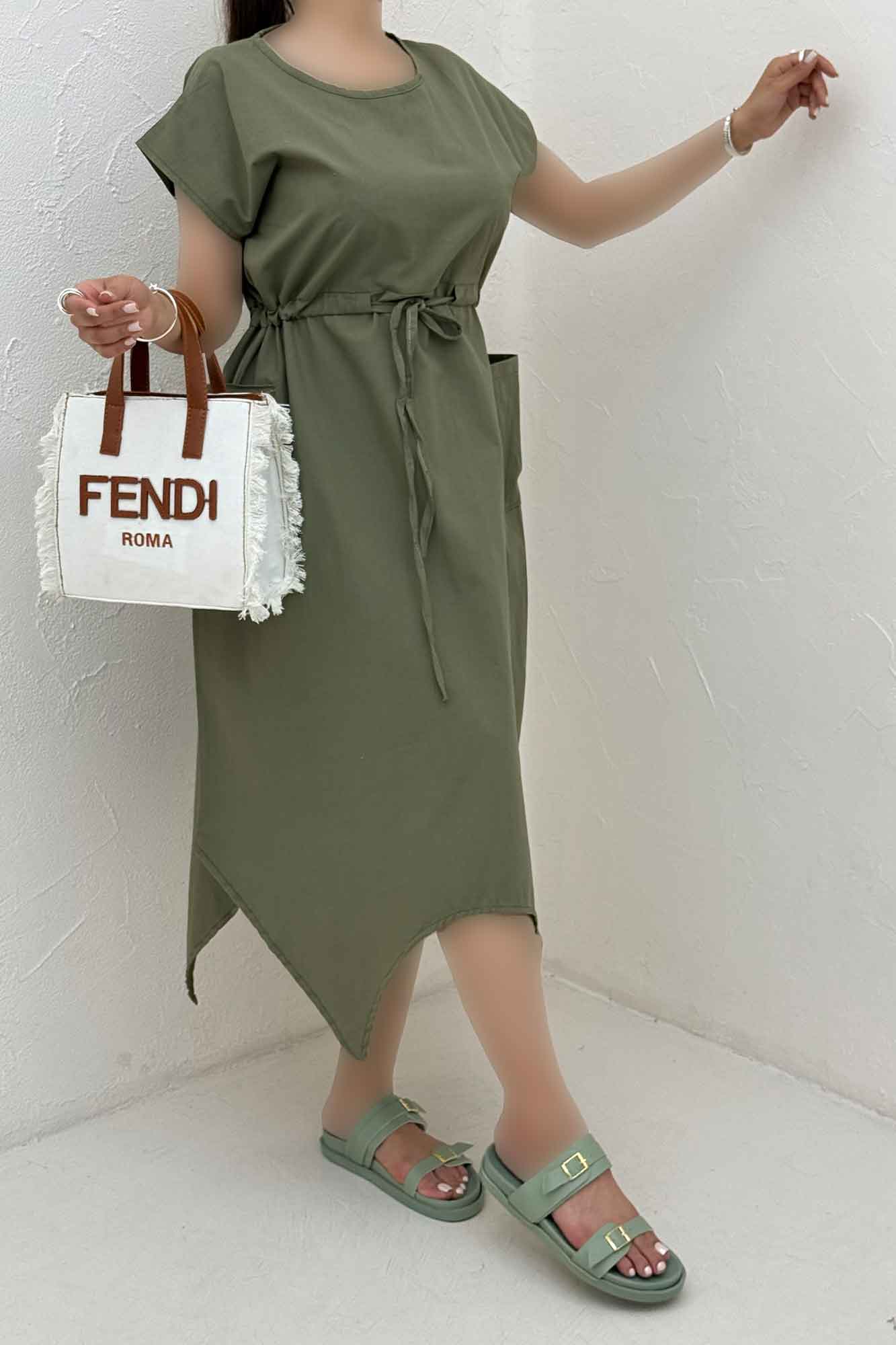 سارافن حلقه ای لینن گمر گت دار