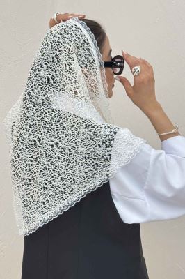 روسری سه گوش گیپور طرح بیست