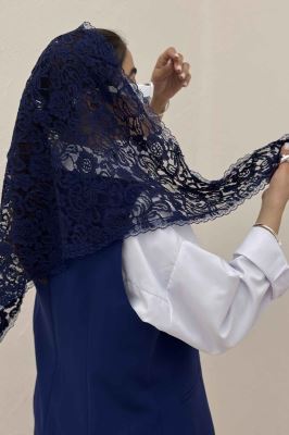 روسری سه گوش گیپور طرح ده