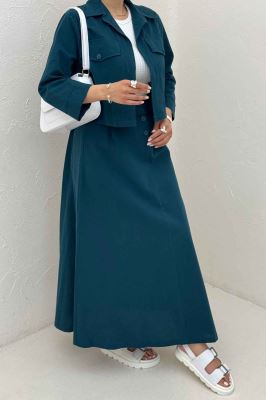 ست کت و دامن لینن آداک