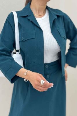 ست کت و دامن لینن آداک