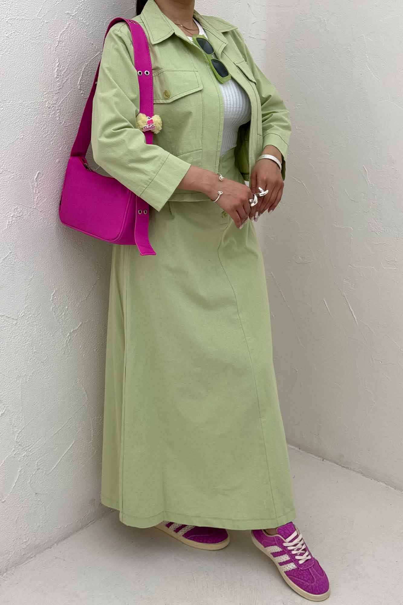 ست کت و دامن لینن آداک