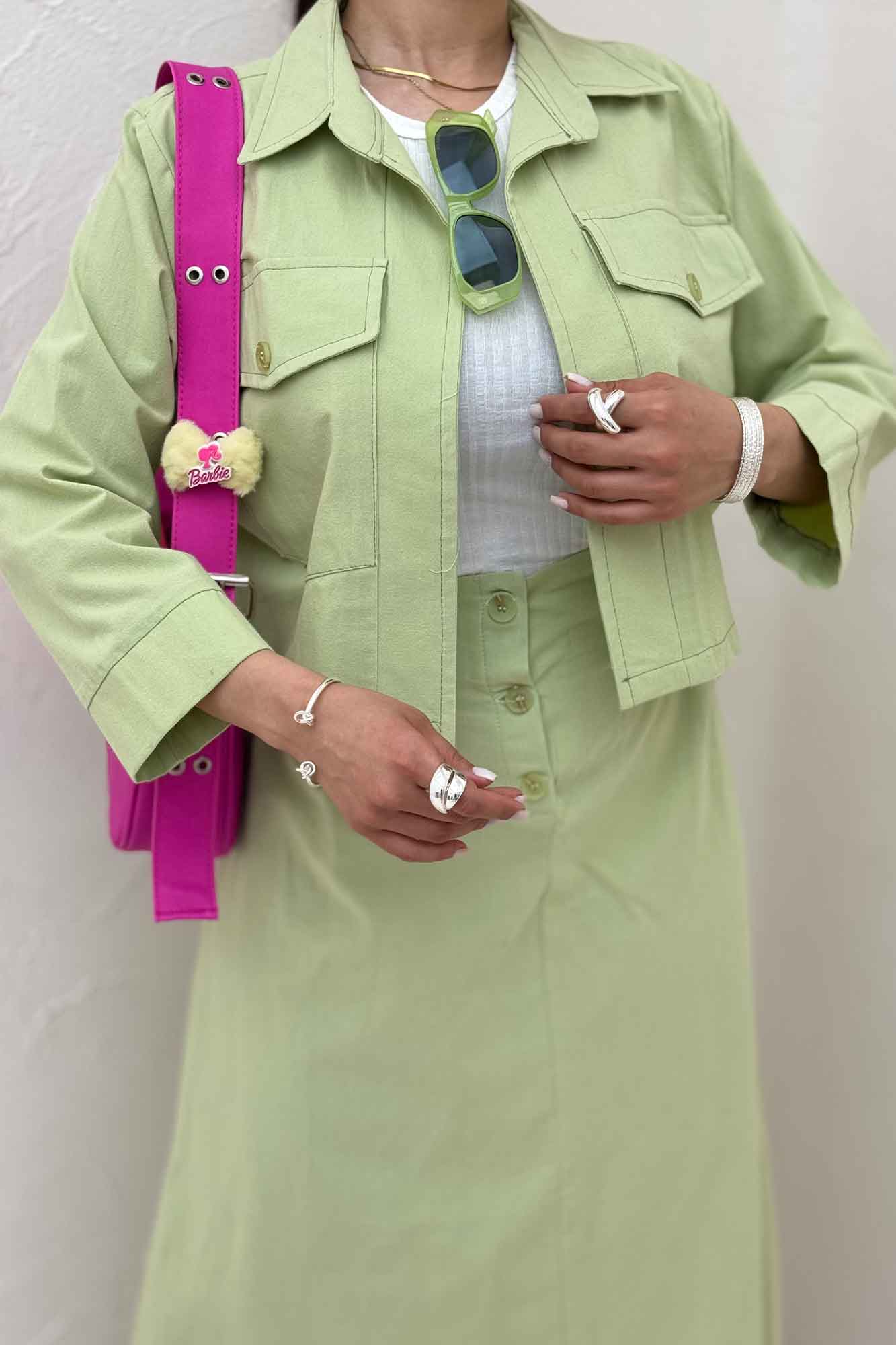 ست کت و دامن لینن آداک