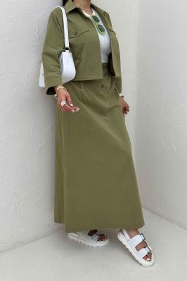 ست کت و دامن لینن آداک