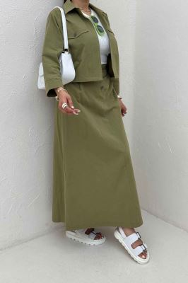 ست کت و دامن لینن آداک