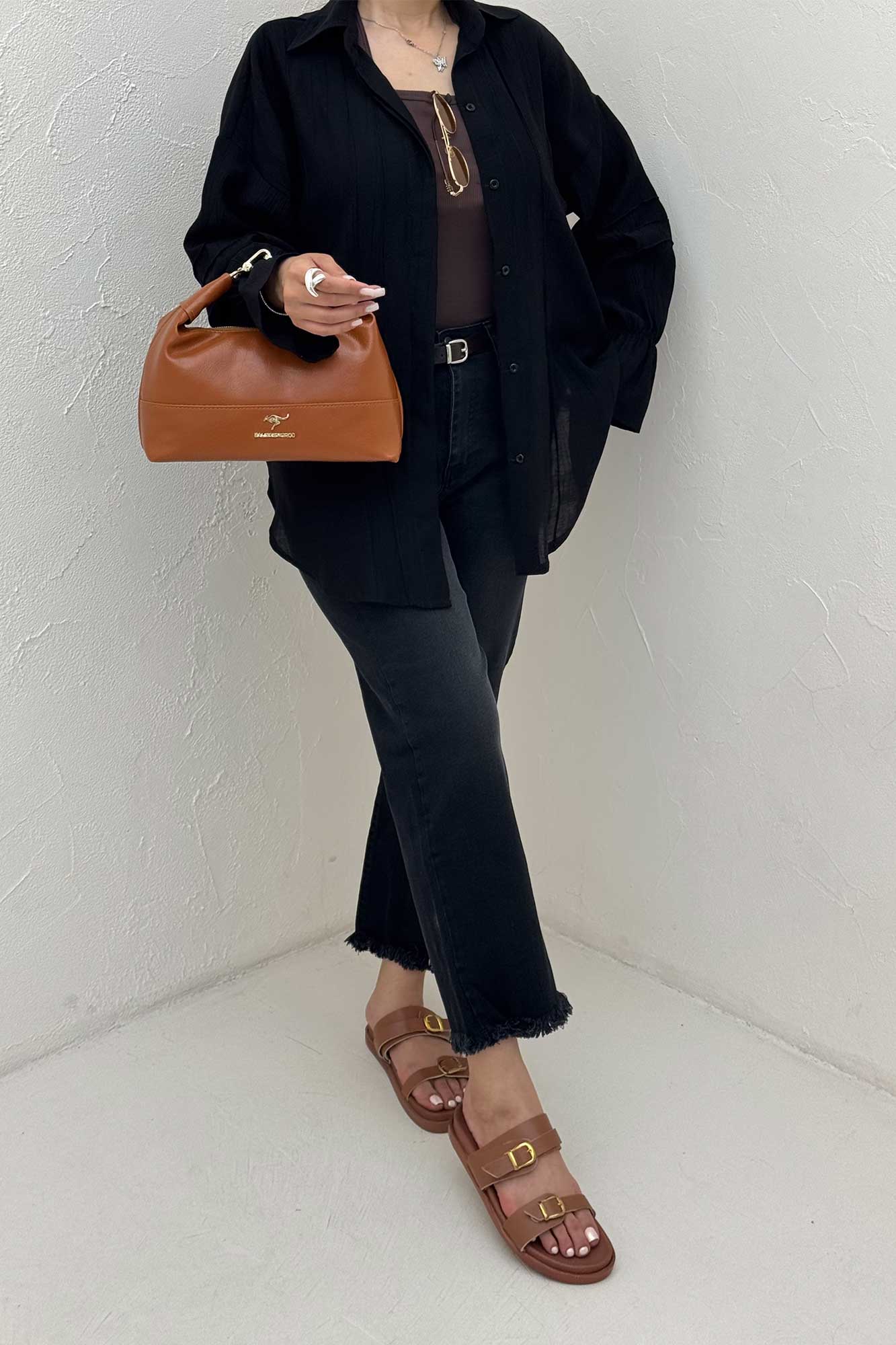 شومیز مانتویی زارا کریشه سر آستین کش