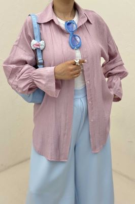 شومیز مانتویی زارا کریشه سر آستین کش