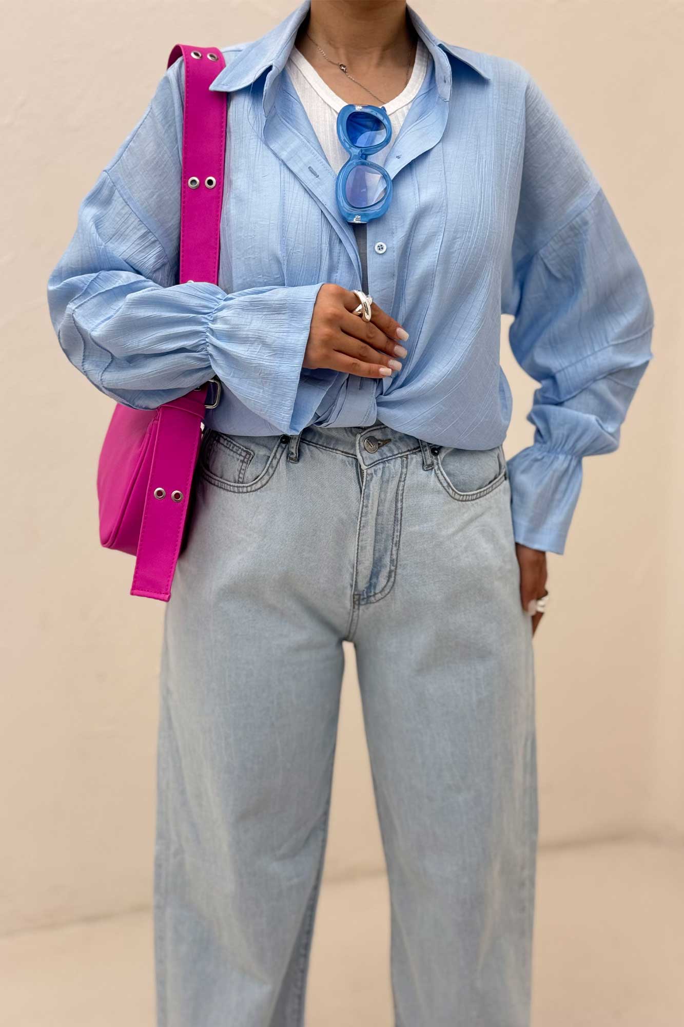 شومیز مانتویی زارا کریشه سر آستین کش