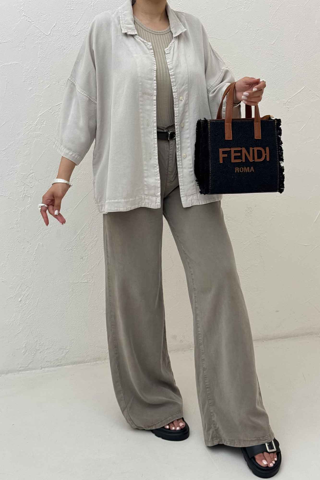 مانتو سیلک یقه شکاری TR