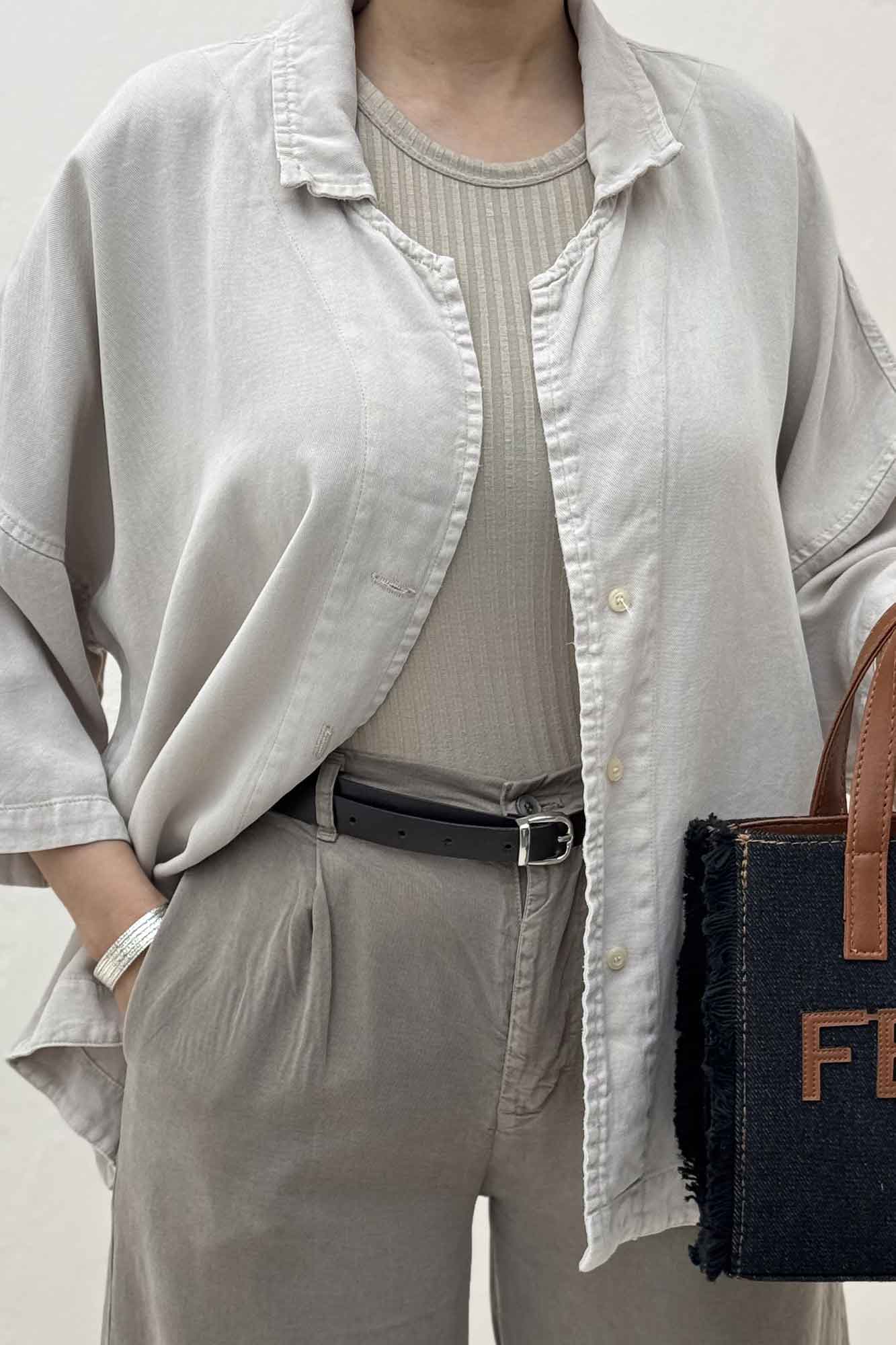 مانتو سیلک یقه شکاری TR