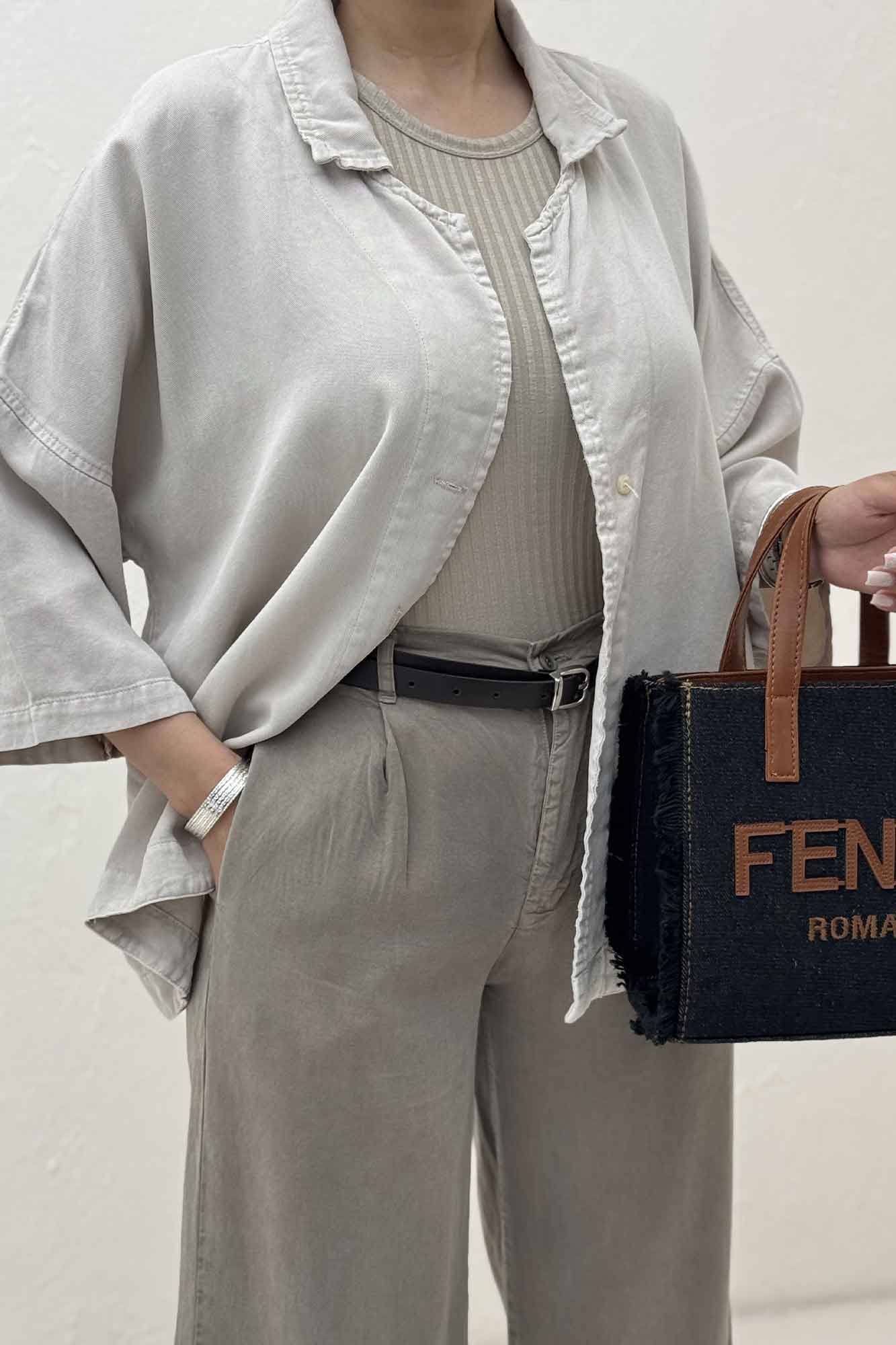 مانتو سیلک یقه شکاری TR