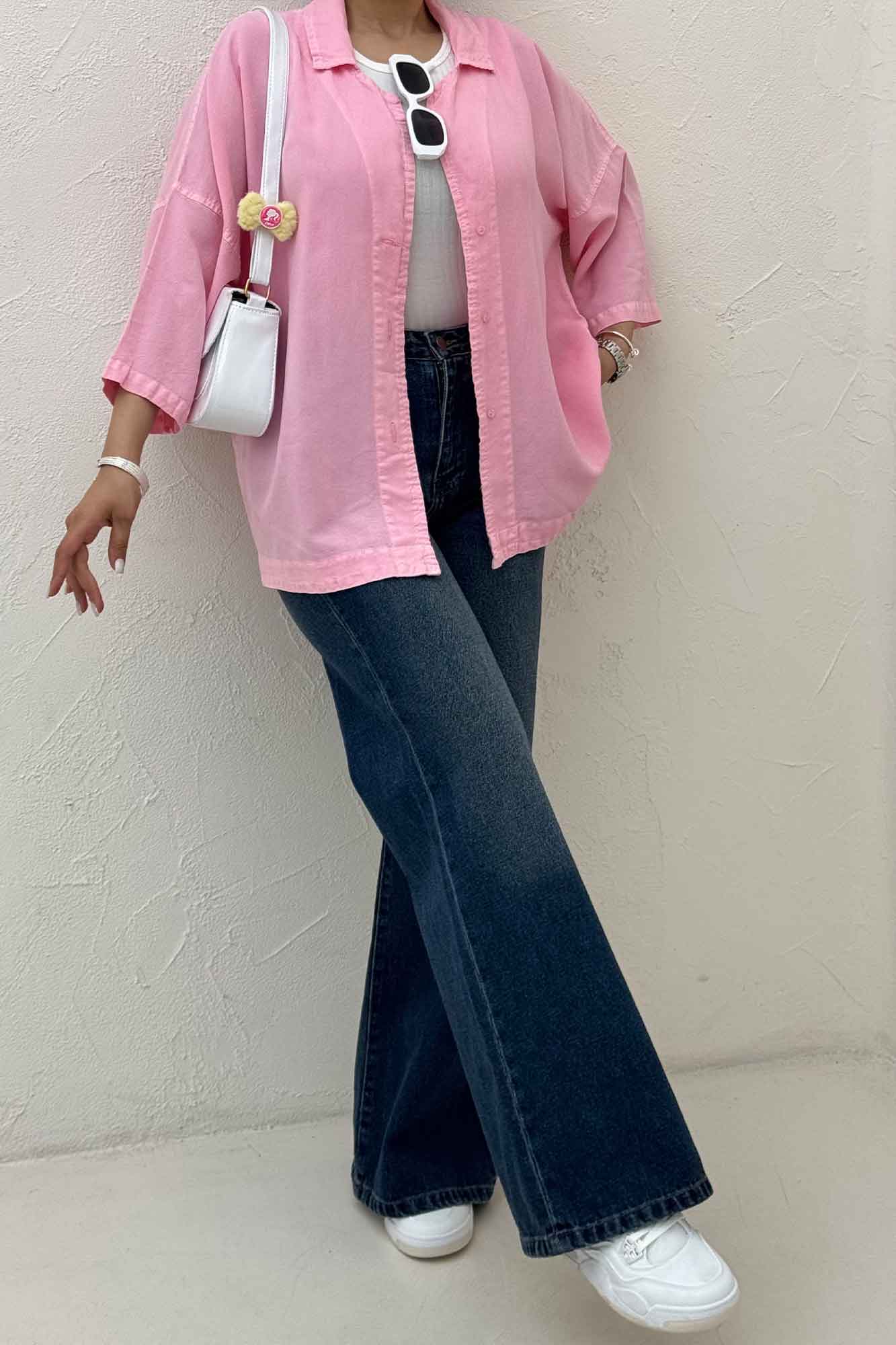 مانتو سیلک یقه شکاری TR