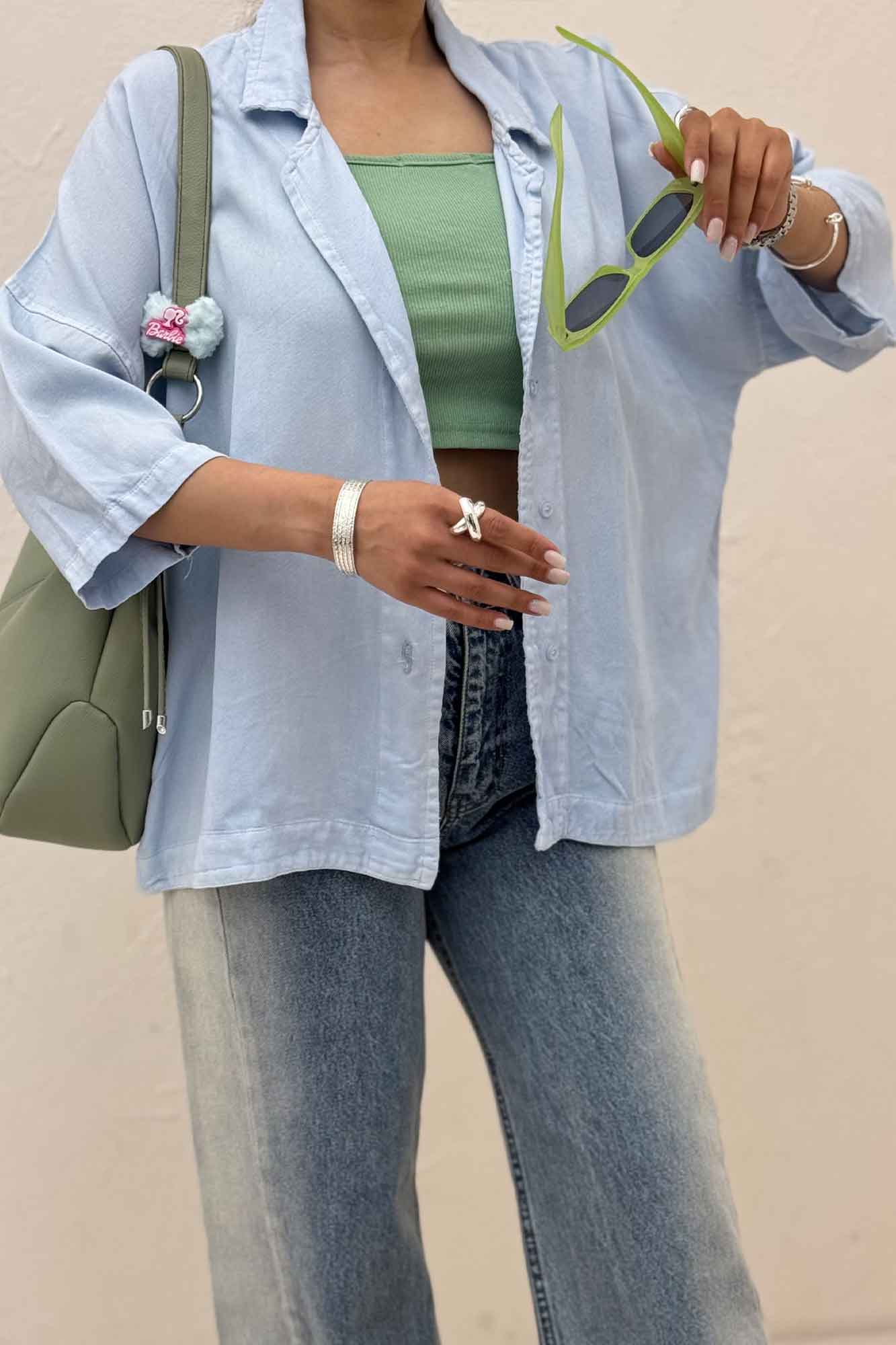 مانتو سیلک یقه شکاری TR