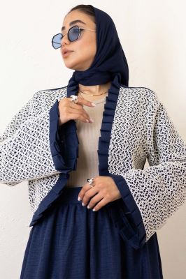 ست کت و دامن شانتون قلاب بافی دور پیله